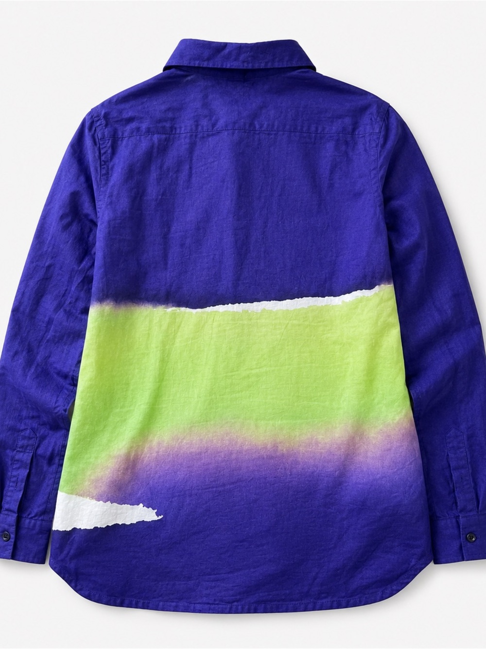 JNBY Purple and Lime Colorblock Button-Front Women’s Shirt Size S - Picture 3 of 6